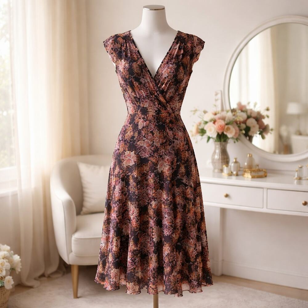Floral Print Maxi Dress Vintage Folk Style Y2K 90S Sexy Boho Chic Dress 10